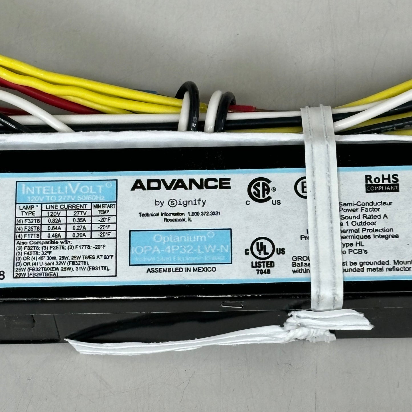 ADVANCE BY SIGNIFY Electronic Florescent Ballast Instant Start 120V IOPA-4P32-N