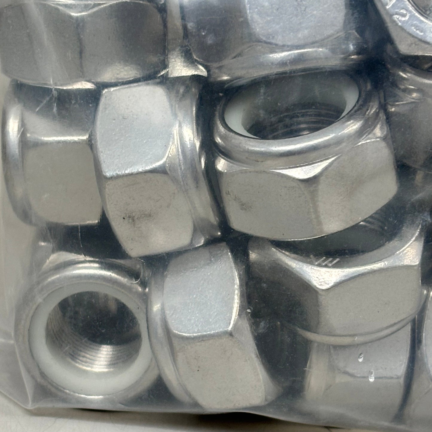 METRIC THREADED PRODUCTS (30 PACK) Nylon Insert Locknuts  M20-1.50  Chrome 985-S.S A2-70