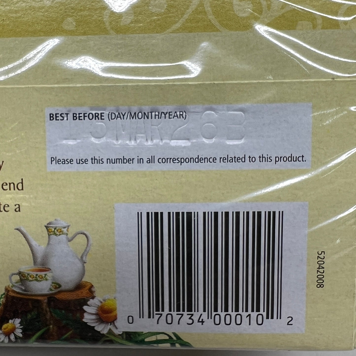 CELESTIAL SEASONINGS (6 PACK) Chamomile Herbal Tea 03/26 (New)