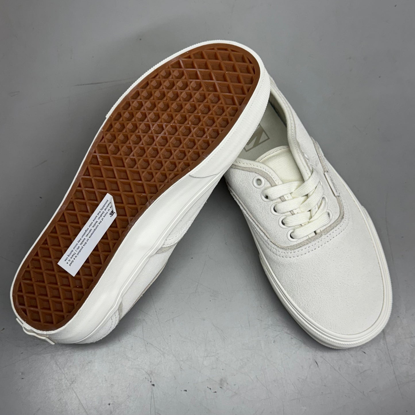 VANS Authentic Sliver Sneakers Shoes Women's Sz 8.5 White/White VN000D6DWWW