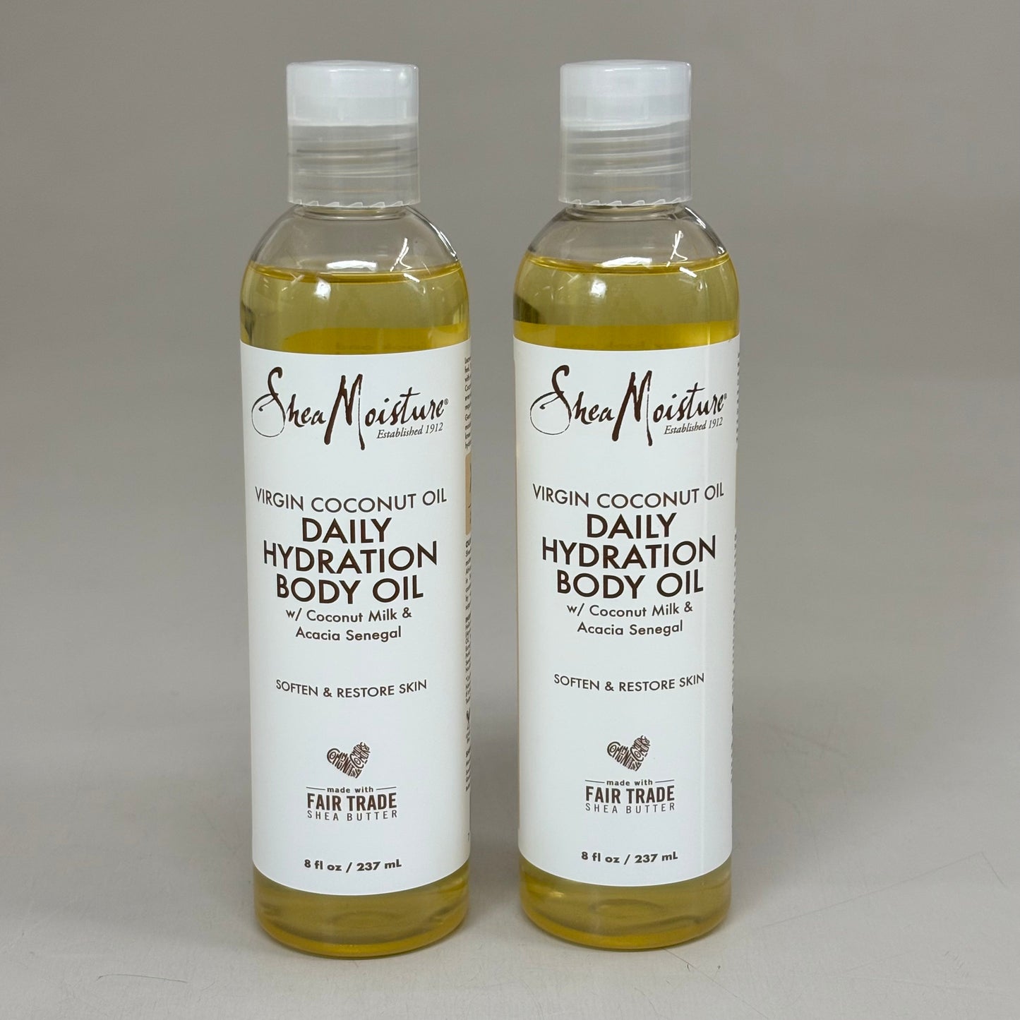 SHEA MOISTURE (2 PACK) 100% Virgin Coconut Oil Daily Hydration Body Oil 8 fl oz Tan 68633007
