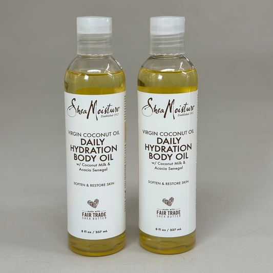 SHEA MOISTURE (2 PACK) 100% Virgin Coconut Oil Daily Hydration Body Oil 8 fl oz Tan 68633007