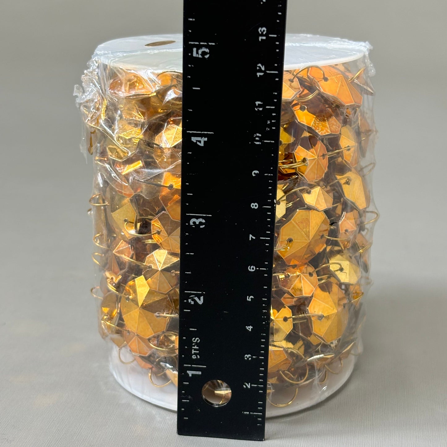 RAZ IMPORTS Christmas Garland Crystal Jewels Plastic & Iron 10 Yard Gold G4202292