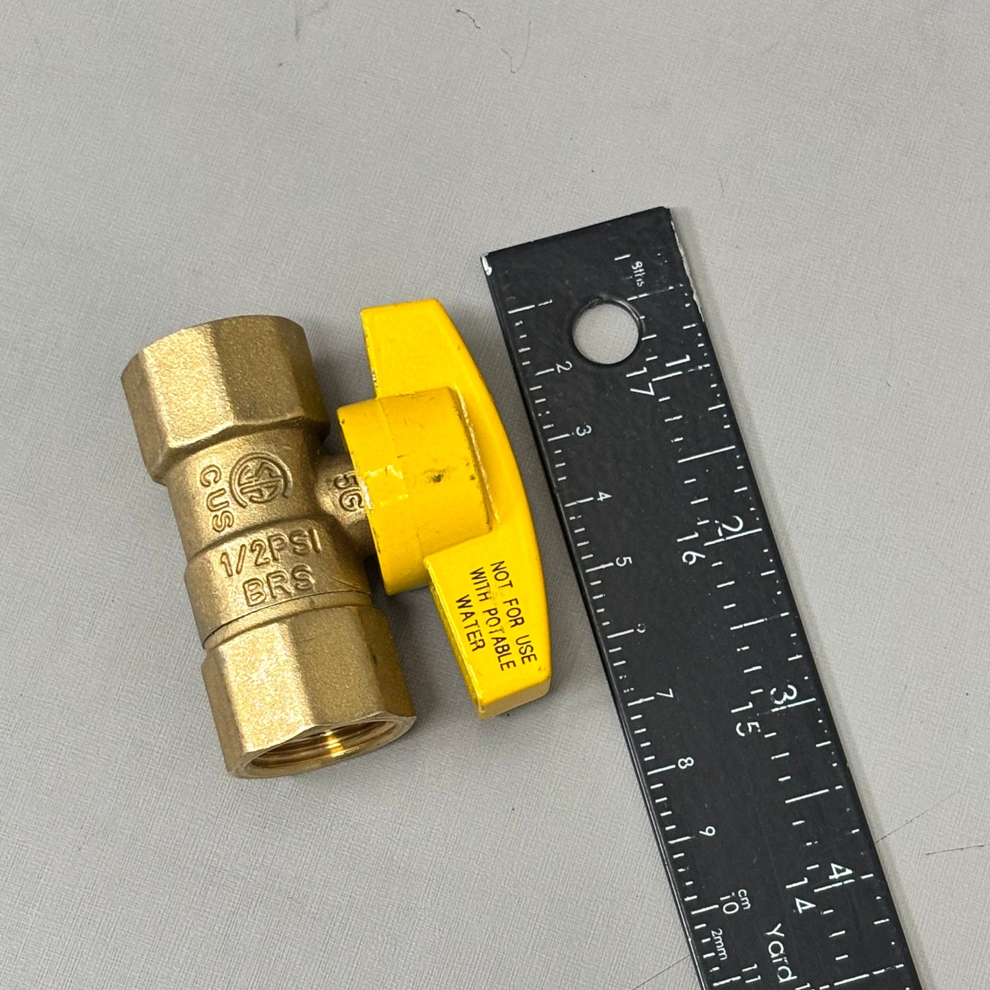 BRASS CRAFT (2 PACK) Italian Made Gas Ball Valve Brass 1/2" FIP X 1/2" FIP TBV8