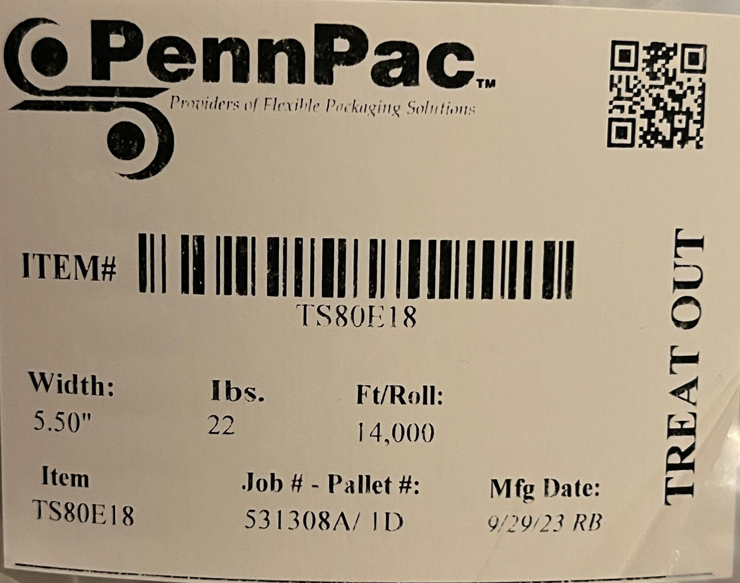 PENNPAC Packaging Roll | 14,000 ft | Clear Flexible Packaging Solution TS80E18