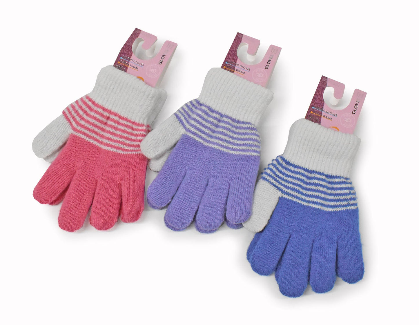 3-Pack ThermaWear Girl’s Knitted Gloves