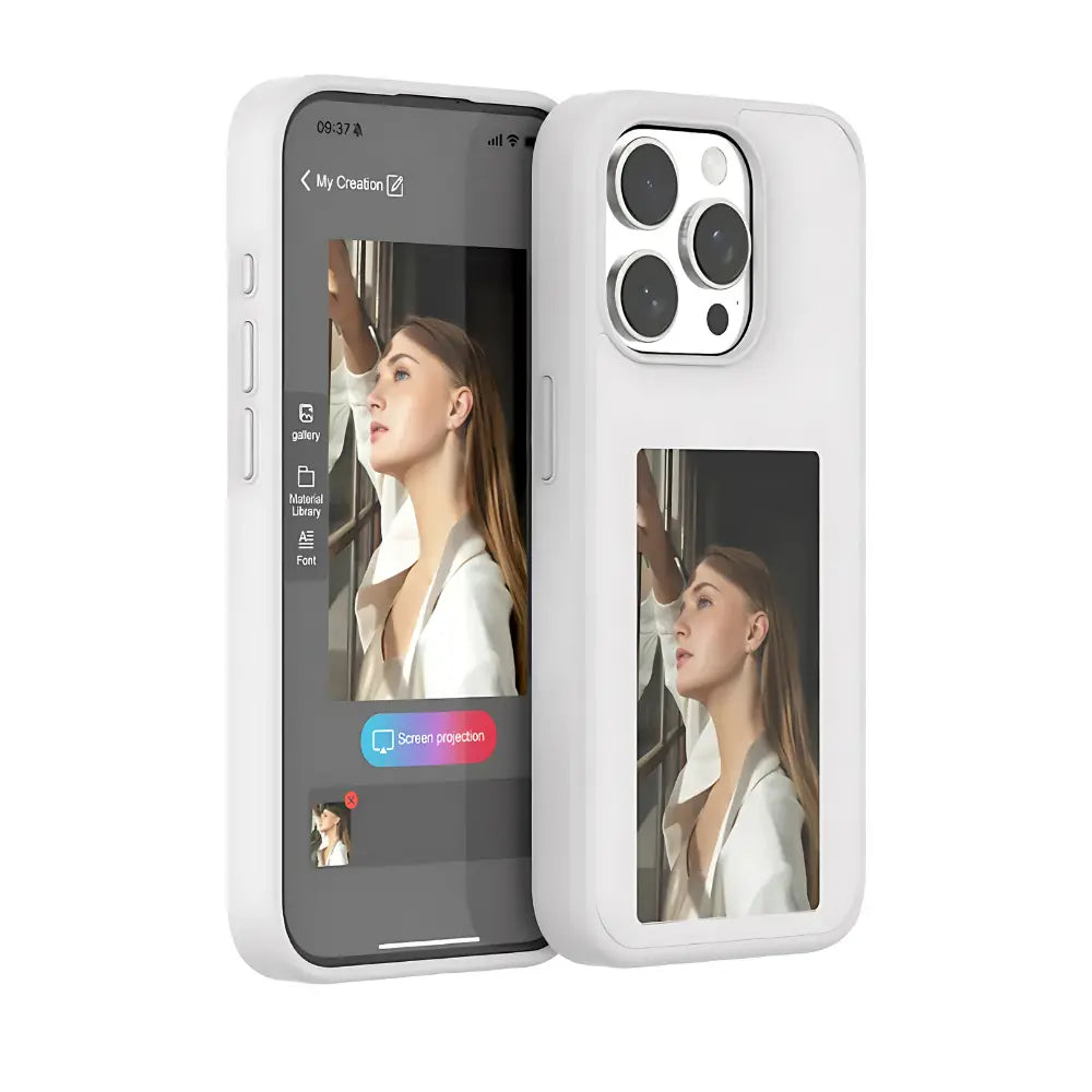 E-Ink Phone Case - Smart Display Phone Cover with Customizable Screen