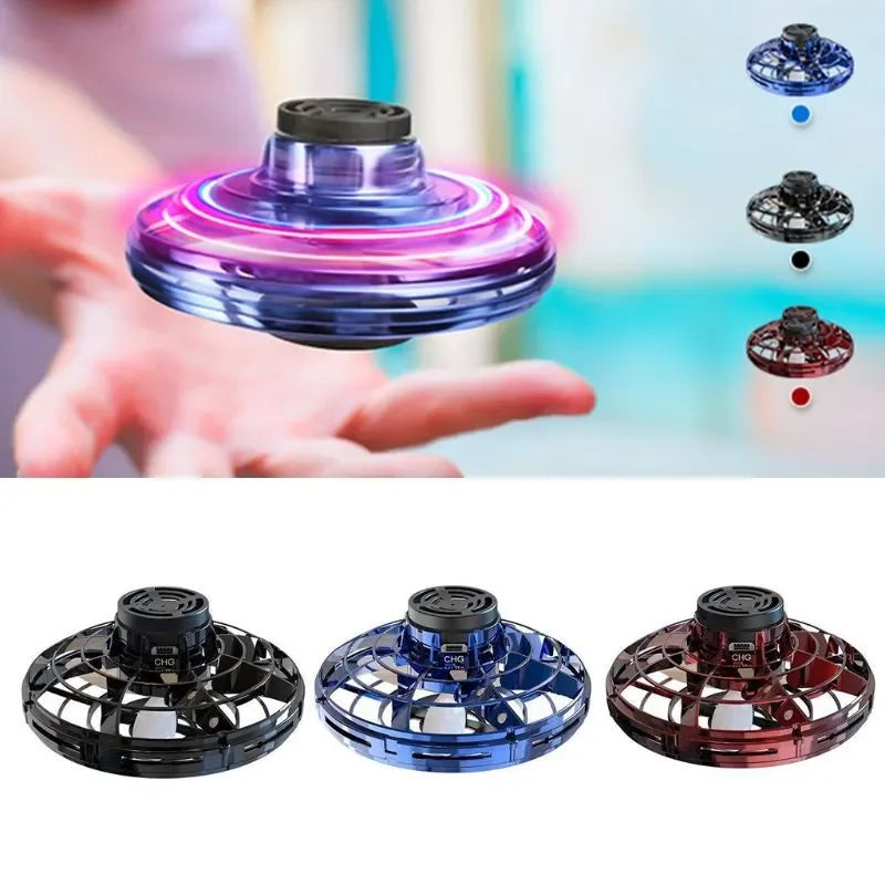 Flying UFO Spinner Toy - Magic Hand-Controlled Drone Ball with LED Lights