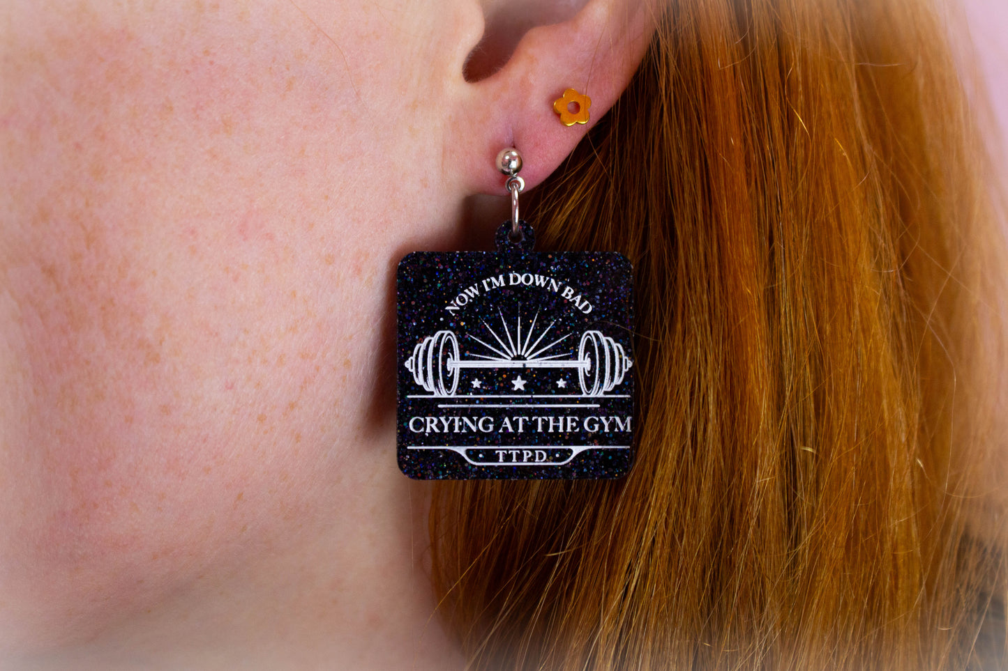 "Down Bad Crying at the Gym" Earrings