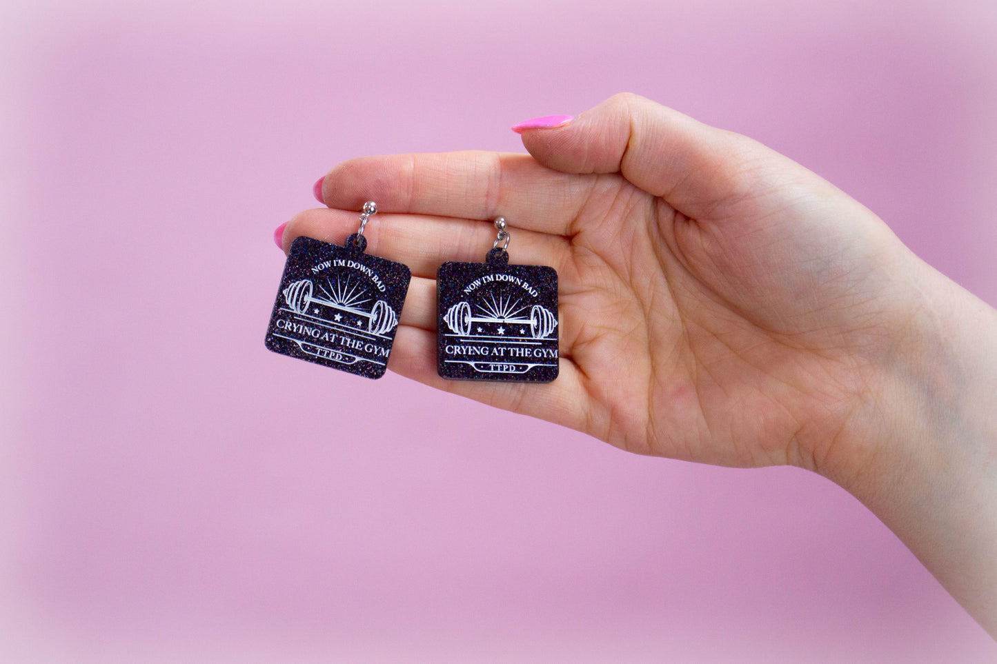 "Down Bad Crying at the Gym" Earrings