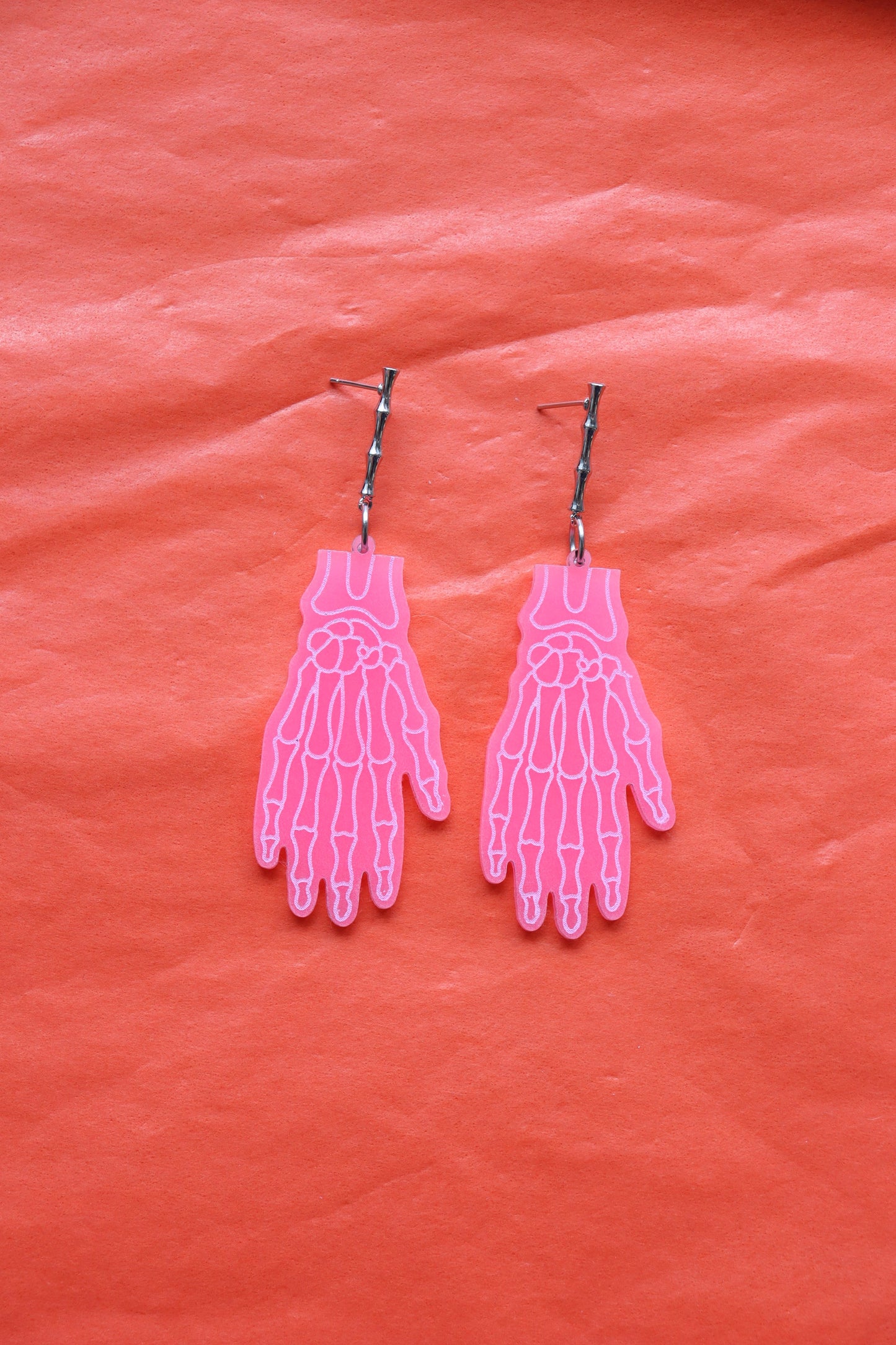 Glow-In-The-Dark Lazy Bones Earrings