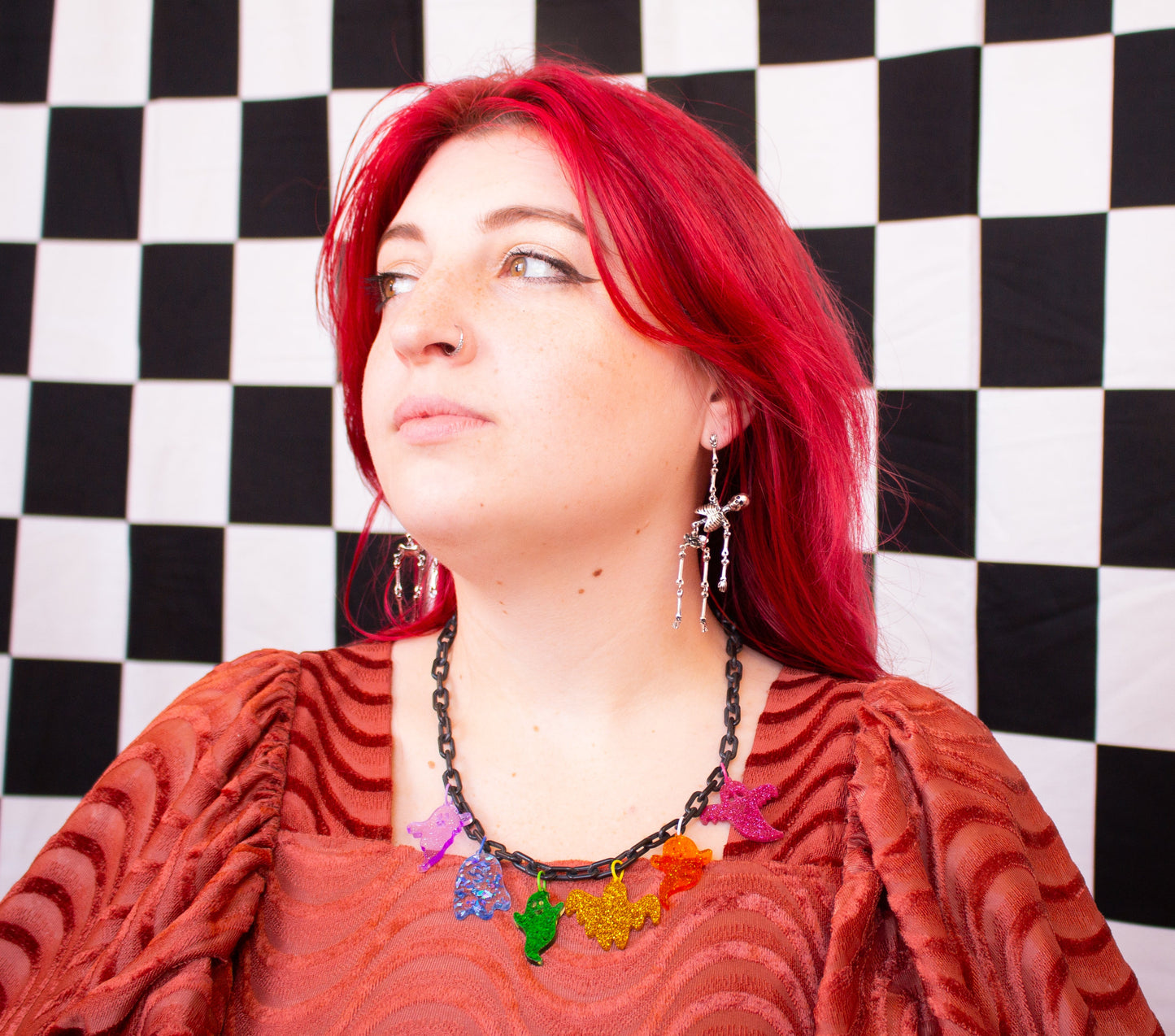 Rainbow Ghost Necklace