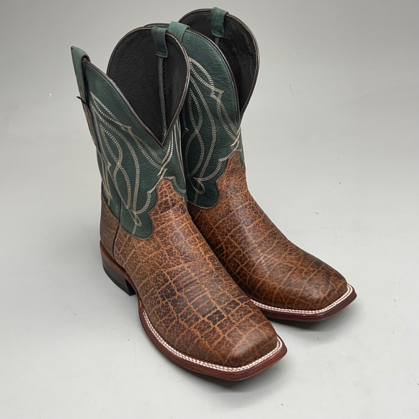 Tony Lama Tapadera Walnut Elephant Print Cowhide Style #TL317 Men's Size 10.5 EE