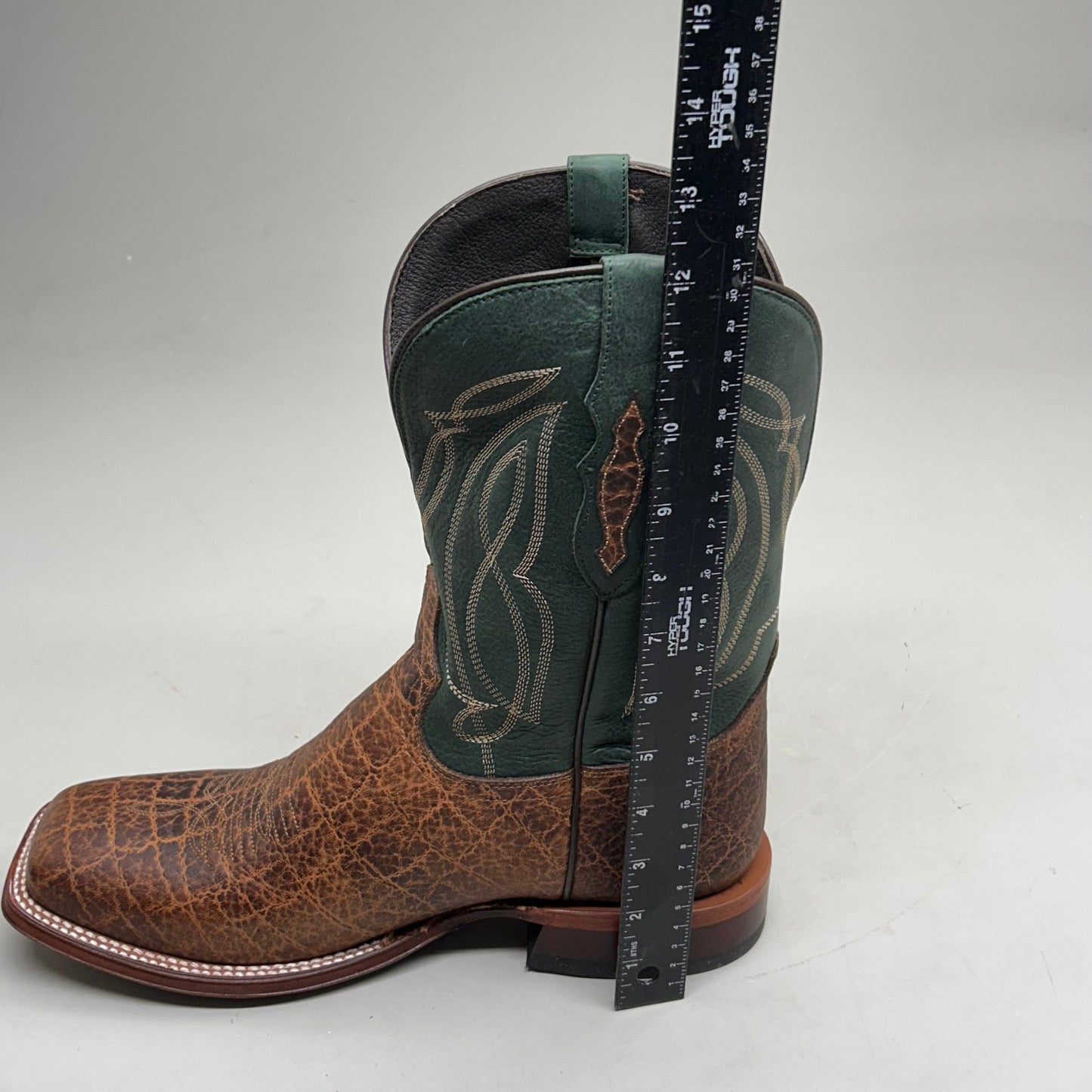Tony Lama Tapadera Walnut Elephant Print Cowhide Style #TL317 Men's Size 10.5 EE