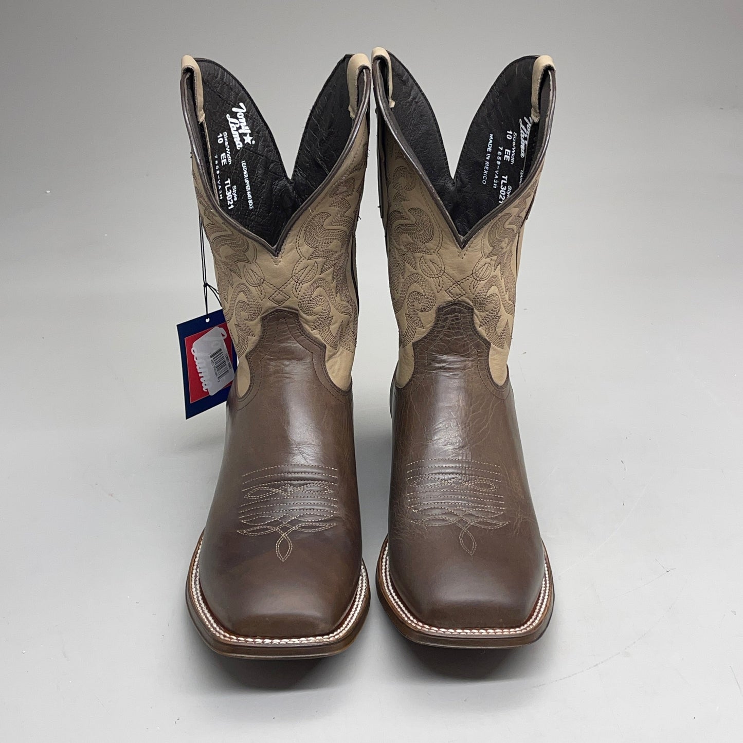 Tony Lama Jingle Bob Brown Print Style #TL3021 Men's Size 10 EE