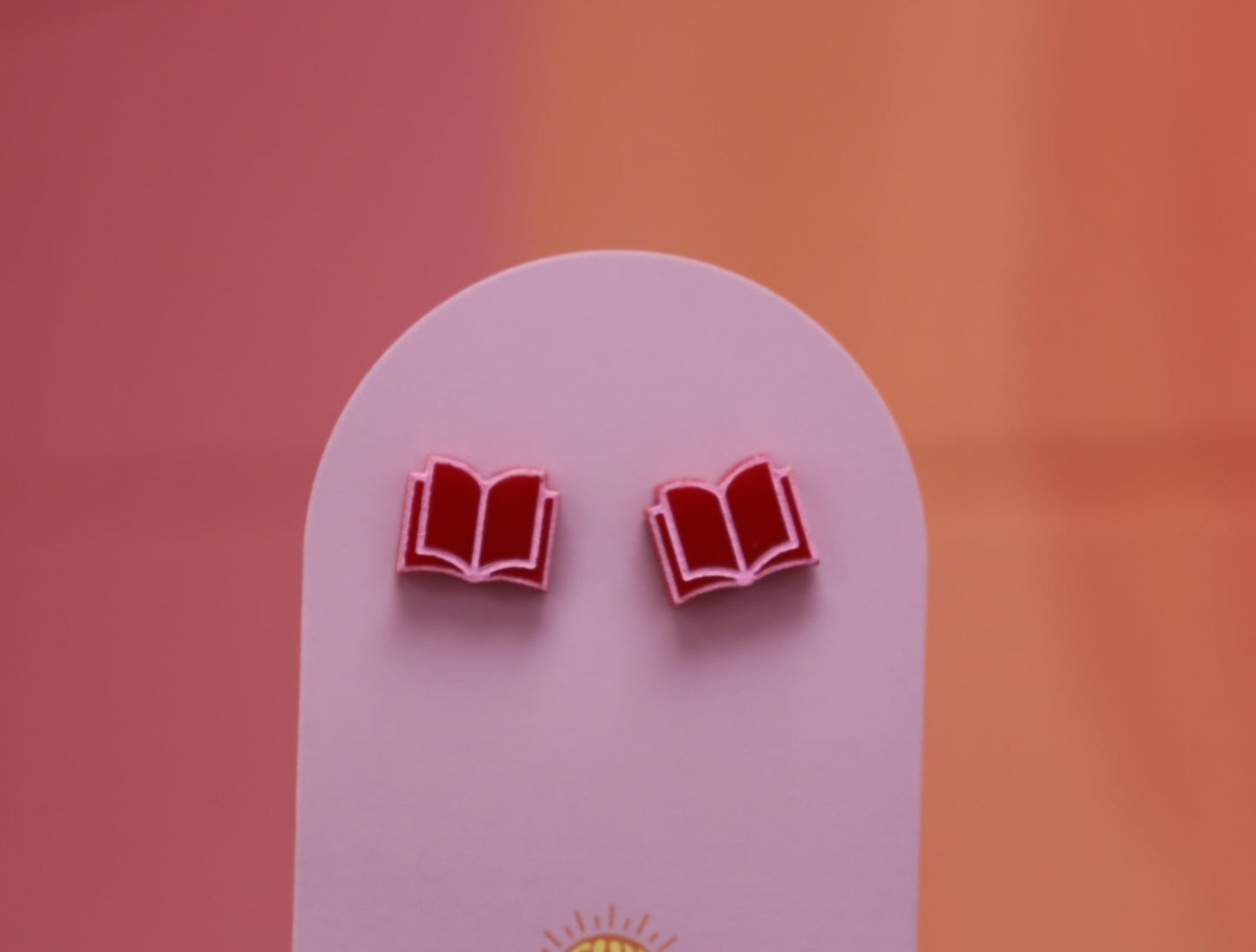 Open Book Tiny Stud Earrings