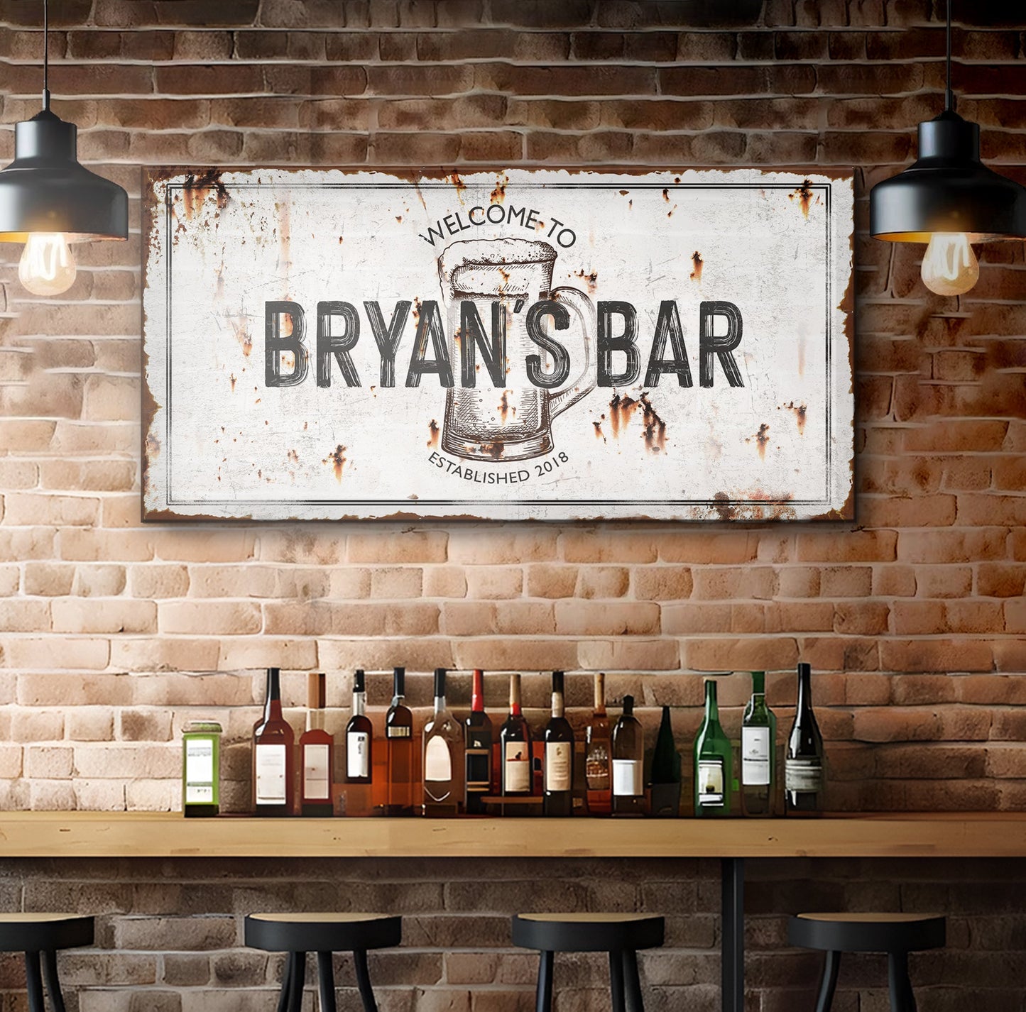 Beer Barrel Bar Sign II