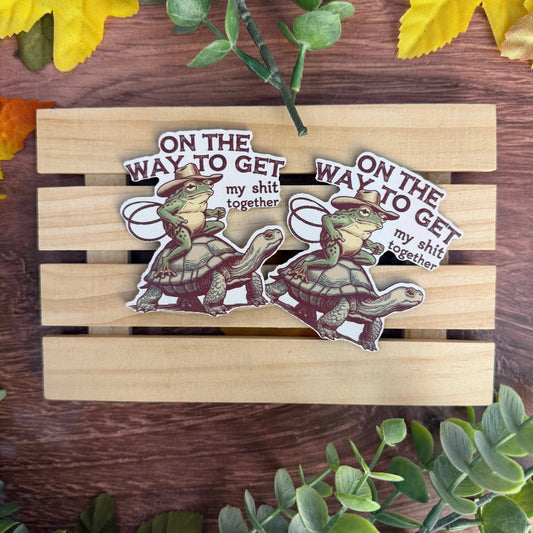 On the way to get my Sh*t Together | UV Printed Leather Hat Patch