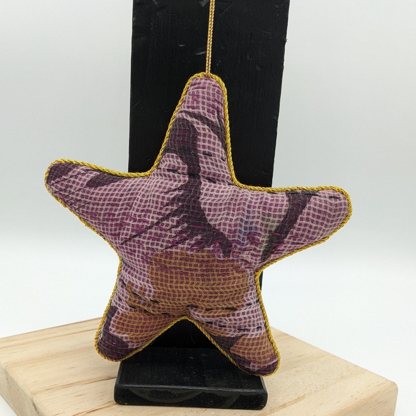 Upcycled Sari Star Ornaments