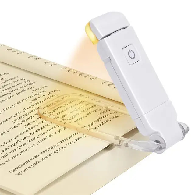 LED Rechargeable Book Light - USB Clip-On Reading Light with Eye Protection