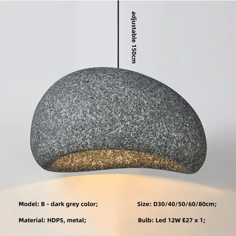 Minimalist Nordic Wabi-Sabi E27 LED Chandelier - Illuminate Your Living Room with Subtle Elegance