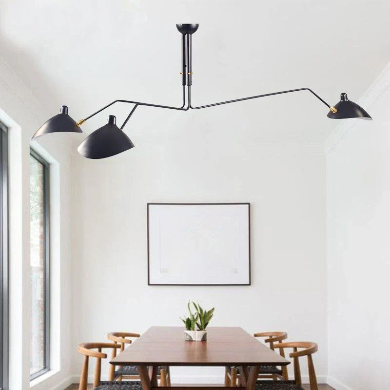 Retro Industrial Spider Serge LED Pendant Ceiling Light - Modern Duckbill Chandeliers Lighting with a Nordic Iron Hanging Lamp Design