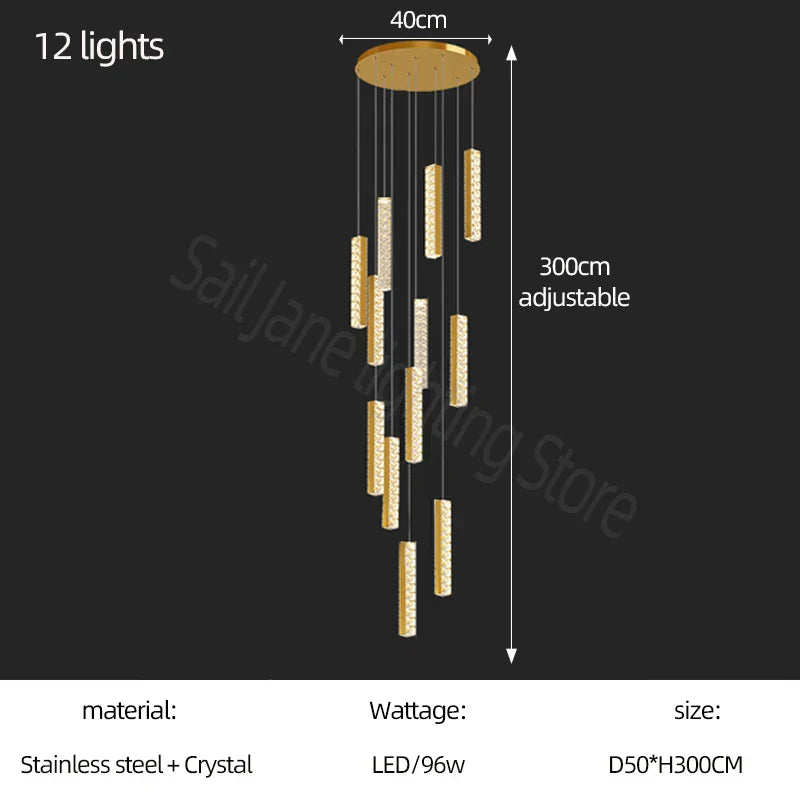 Contemporary Crystal Chandelier - Modern Elegance for Your Villa