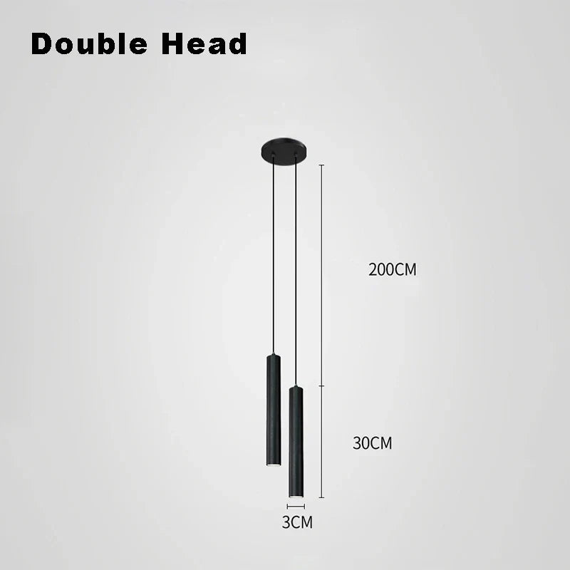 Nordic LED Double Head Pendant Lamp - Contemporary Lighting for Dining Rooms and More