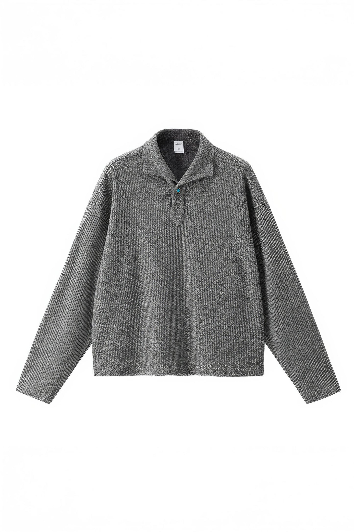 Vintage Italian Polo Shirt - Long Sleeve, Loose Fit, Classic Collared