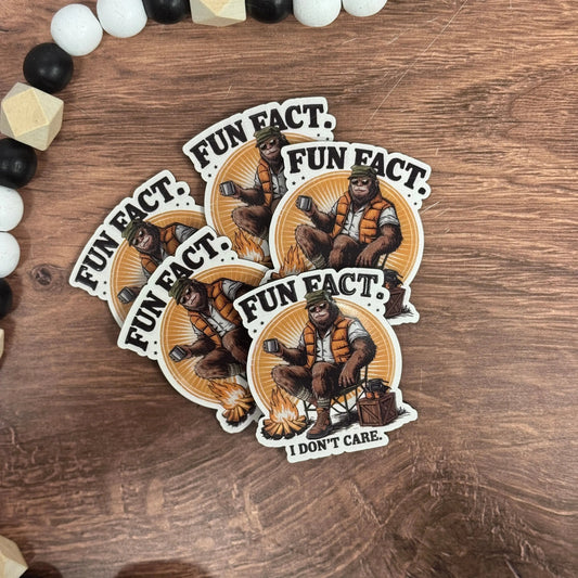 Sasquatch Don't Care | Bigfoot | UV Printed Leather Hat Patch