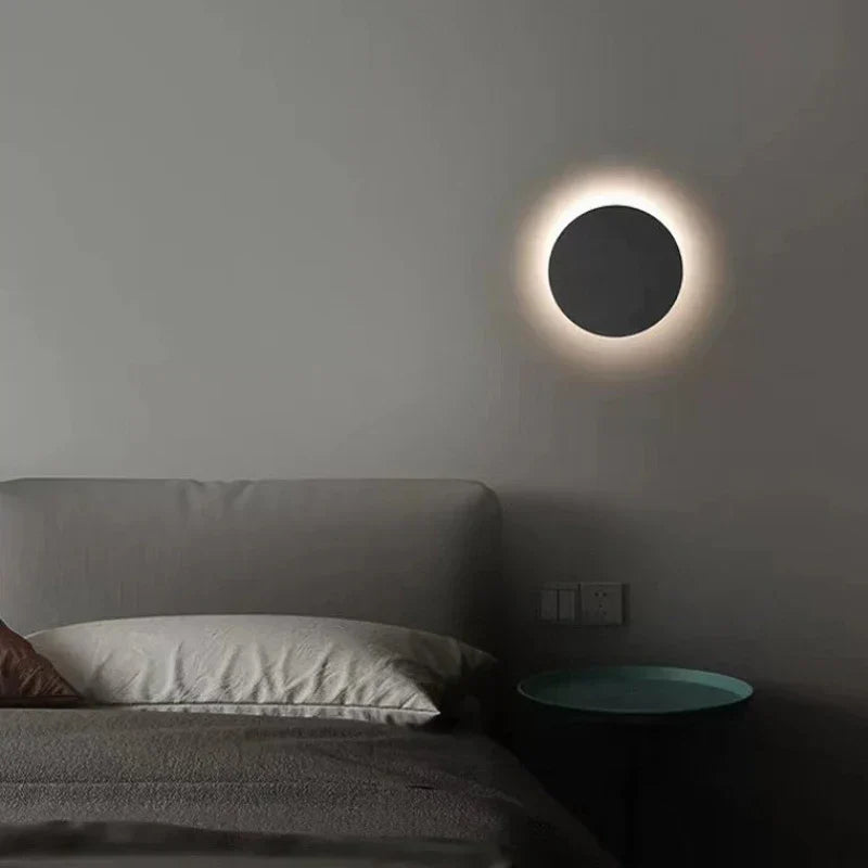 Modern Creative Circular Cement Wall Lamp - Illuminate Your Home with Wabi-Sabi Elegance