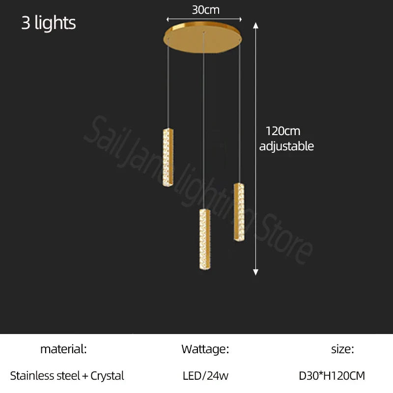 Contemporary Crystal Chandelier - Modern Elegance for Your Villa