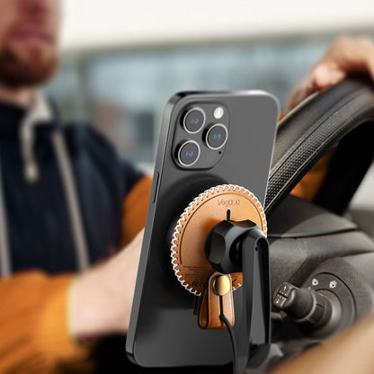 Magnetic Wireless Leather Car Charger