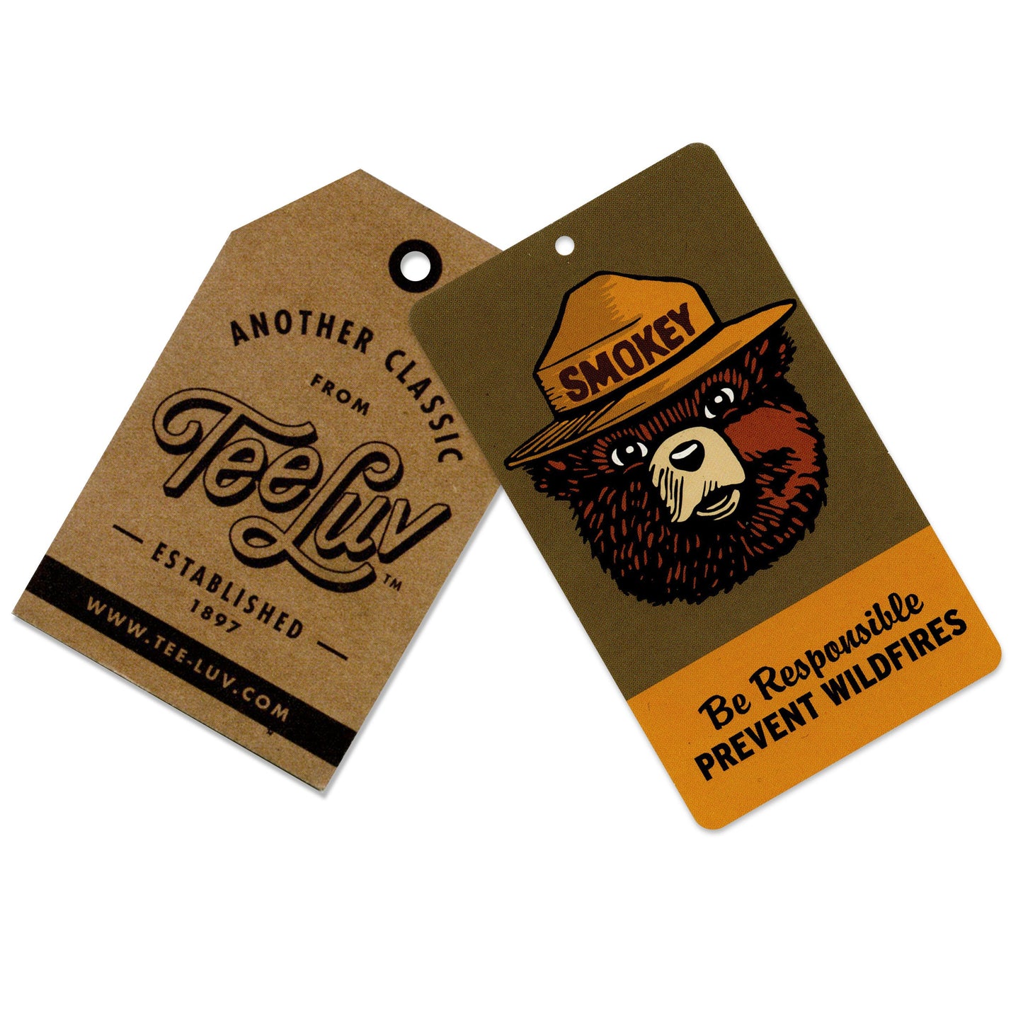 Retro Smokey Bear Only You Can Prevent Wildfires T-Shirt - Oatmeal Heather