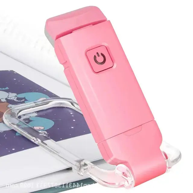 LED Rechargeable Book Light - USB Clip-On Reading Light with Eye Protection