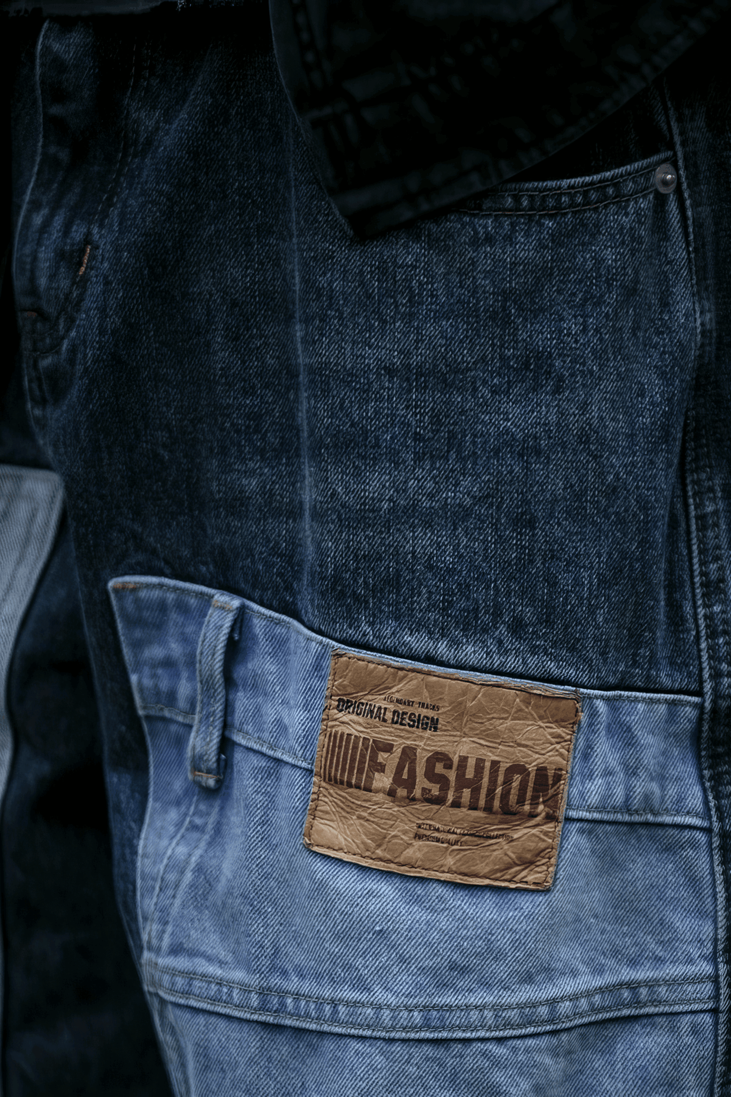 Vintage Washed 15oz Denim Cargo Pants – Loose Fit