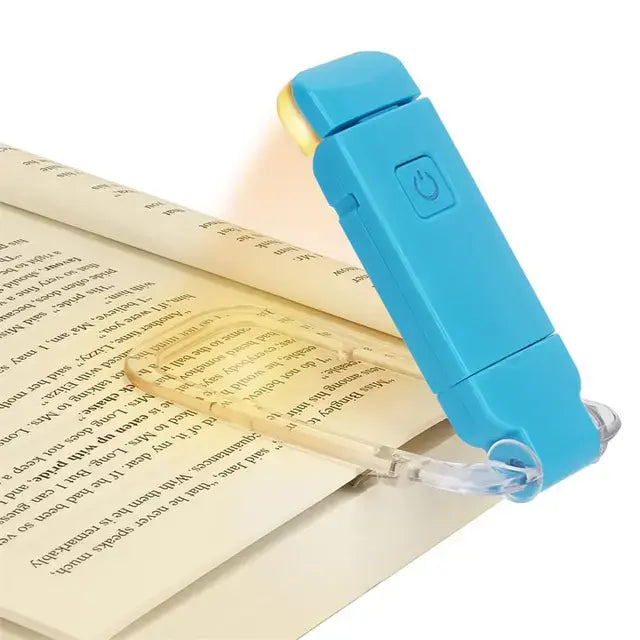 LED Rechargeable Book Light - USB Clip-On Reading Light with Eye Protection