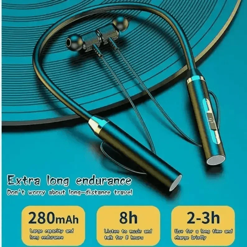 Black Magnetic Wireless Earphones J01 - Bluetooth Samsung Wireless Earphones Portable