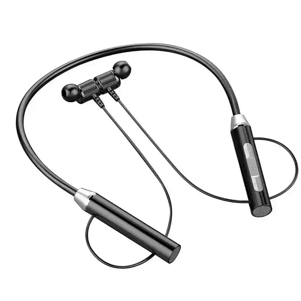 Black Magnetic Wireless Earphones J01 - Bluetooth Samsung Wireless Earphones Portable