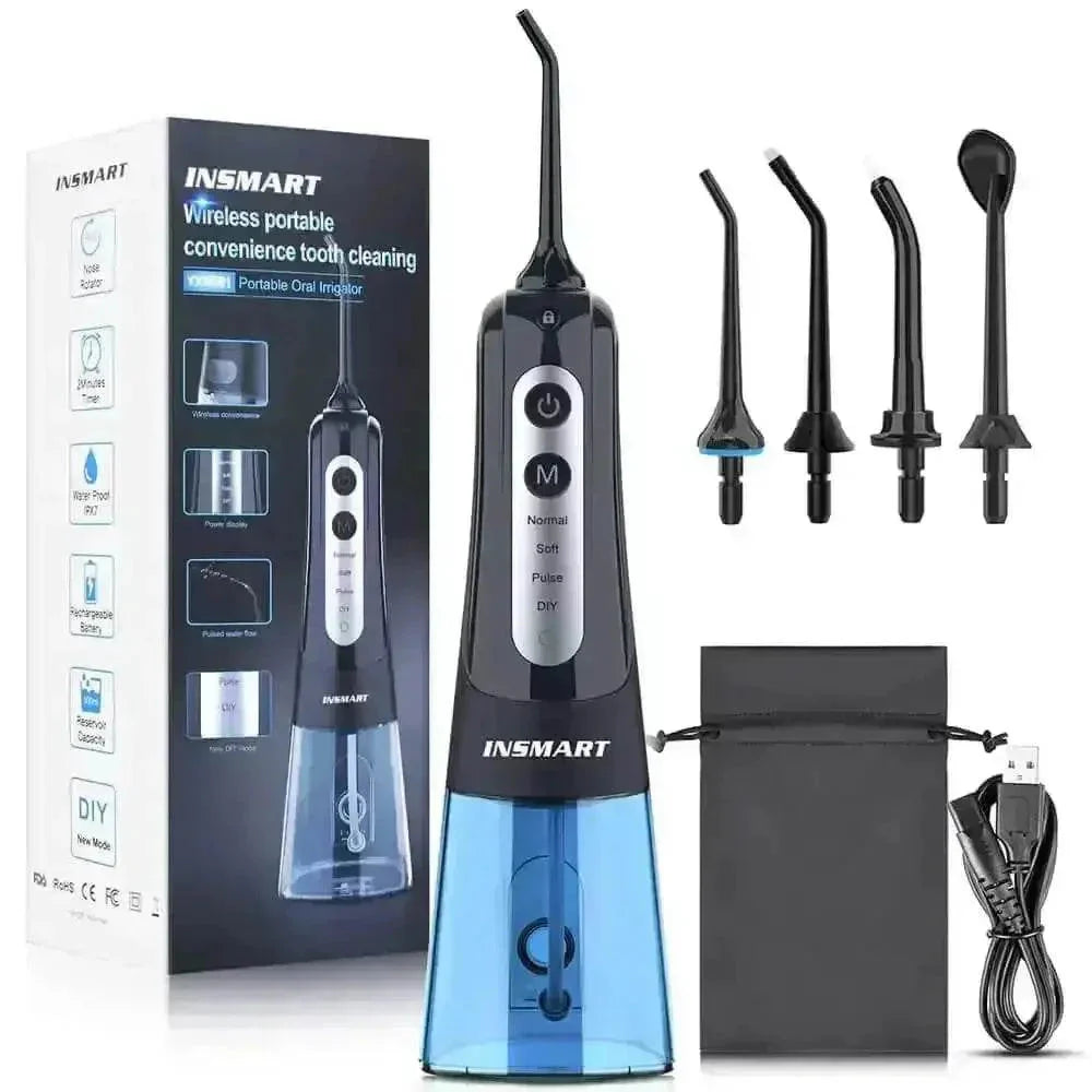 Black USB Rechargeable Dental Water Flosser