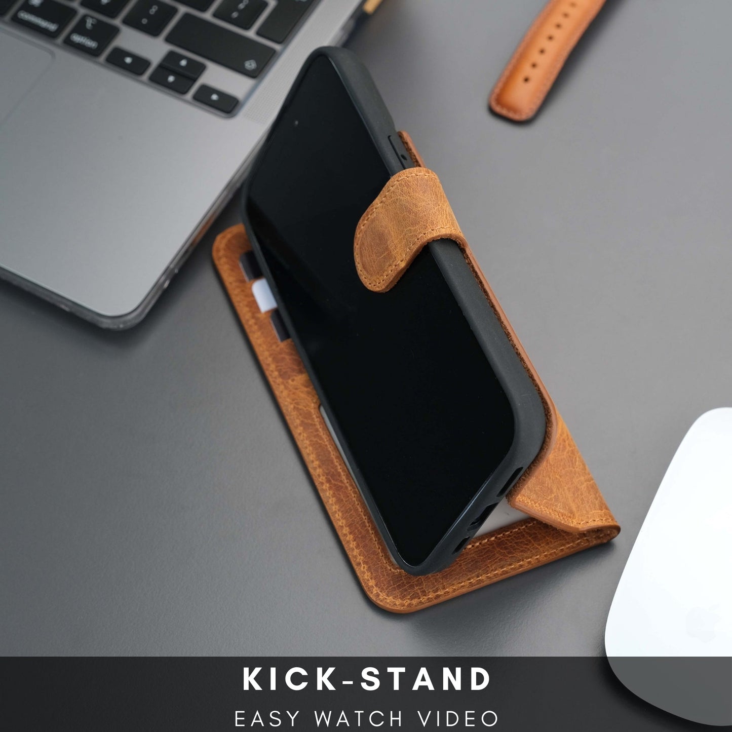 Casper Leather iPhone 15 Wallet Case | Detachable MagSafe Compatible RFID Protection