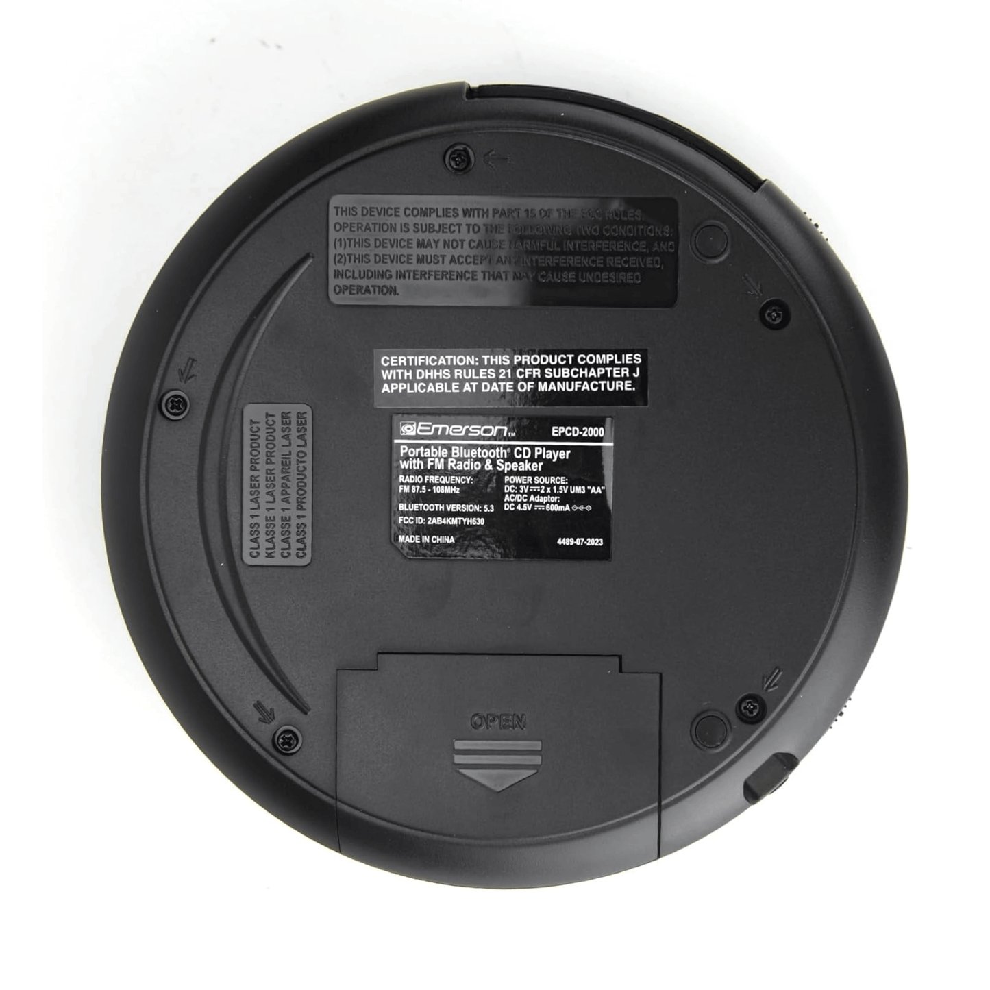 Emerson Portable Bluetooth CD Player