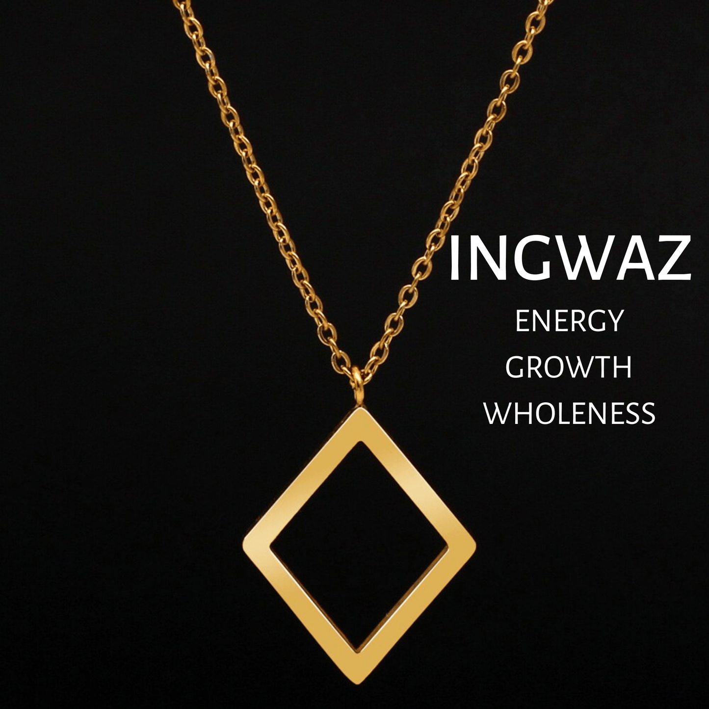 Viking Runes Tunic Stainless Steel Gold Necklaces