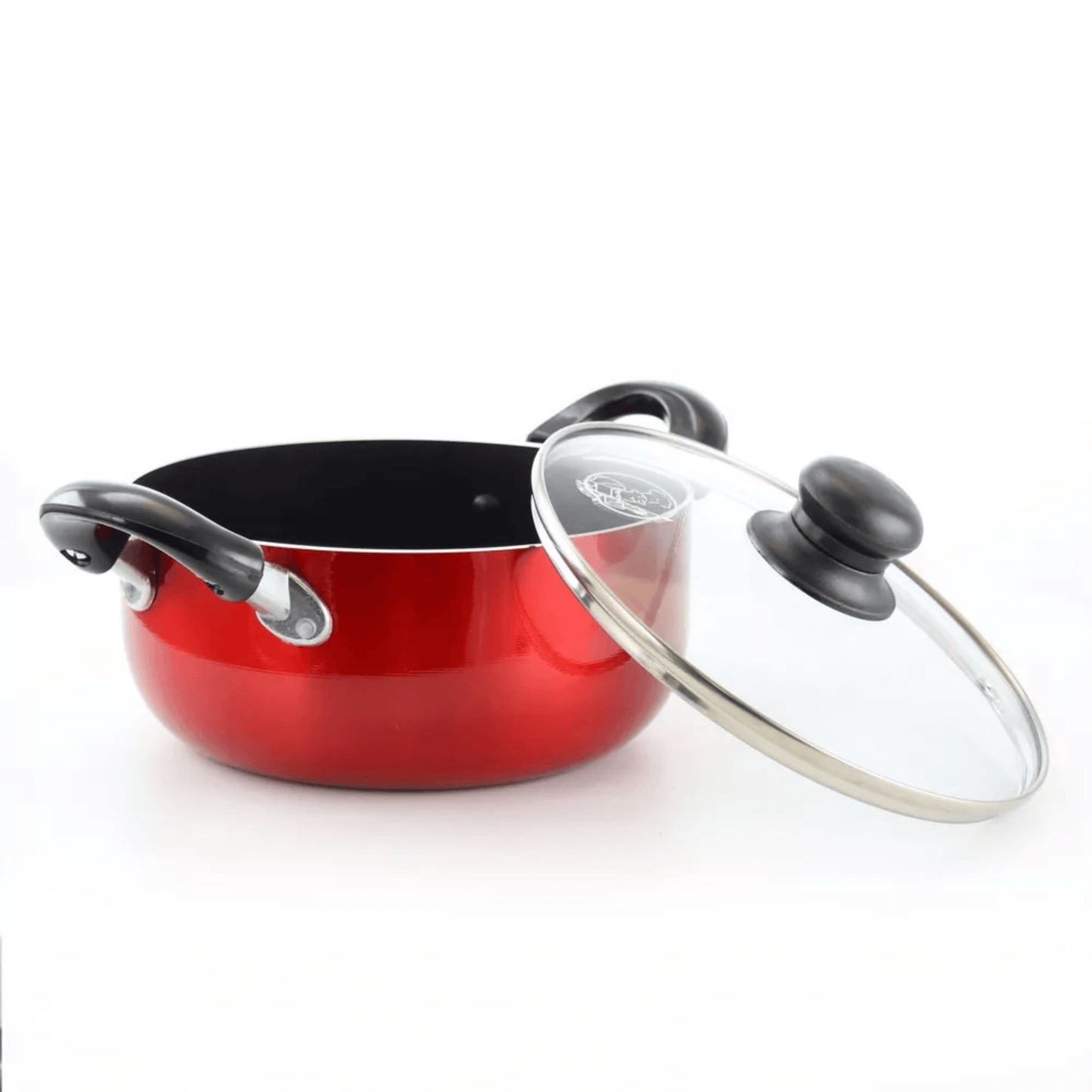 Better Chef 18-Quart Metallic Red Aluminum Dutch Oven with Glass Lid