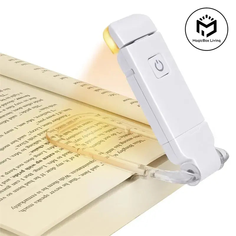 LED Rechargeable Book Light - USB Clip-On Reading Light with Eye Protection