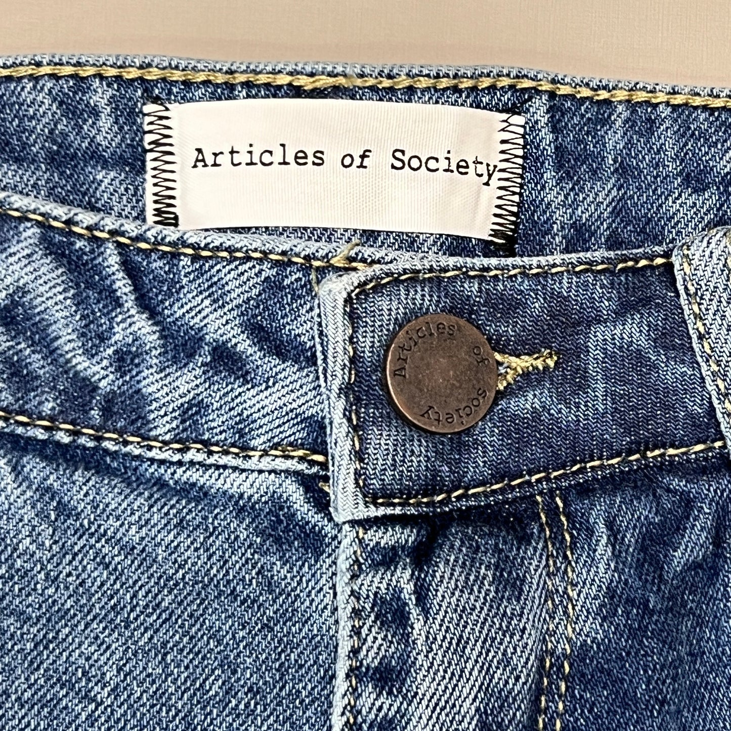 ARTICLES OF SOCIETY OMAO High Rise Denim Jeans Women's Sz 27 Blue 4009TQ3-716 (New)