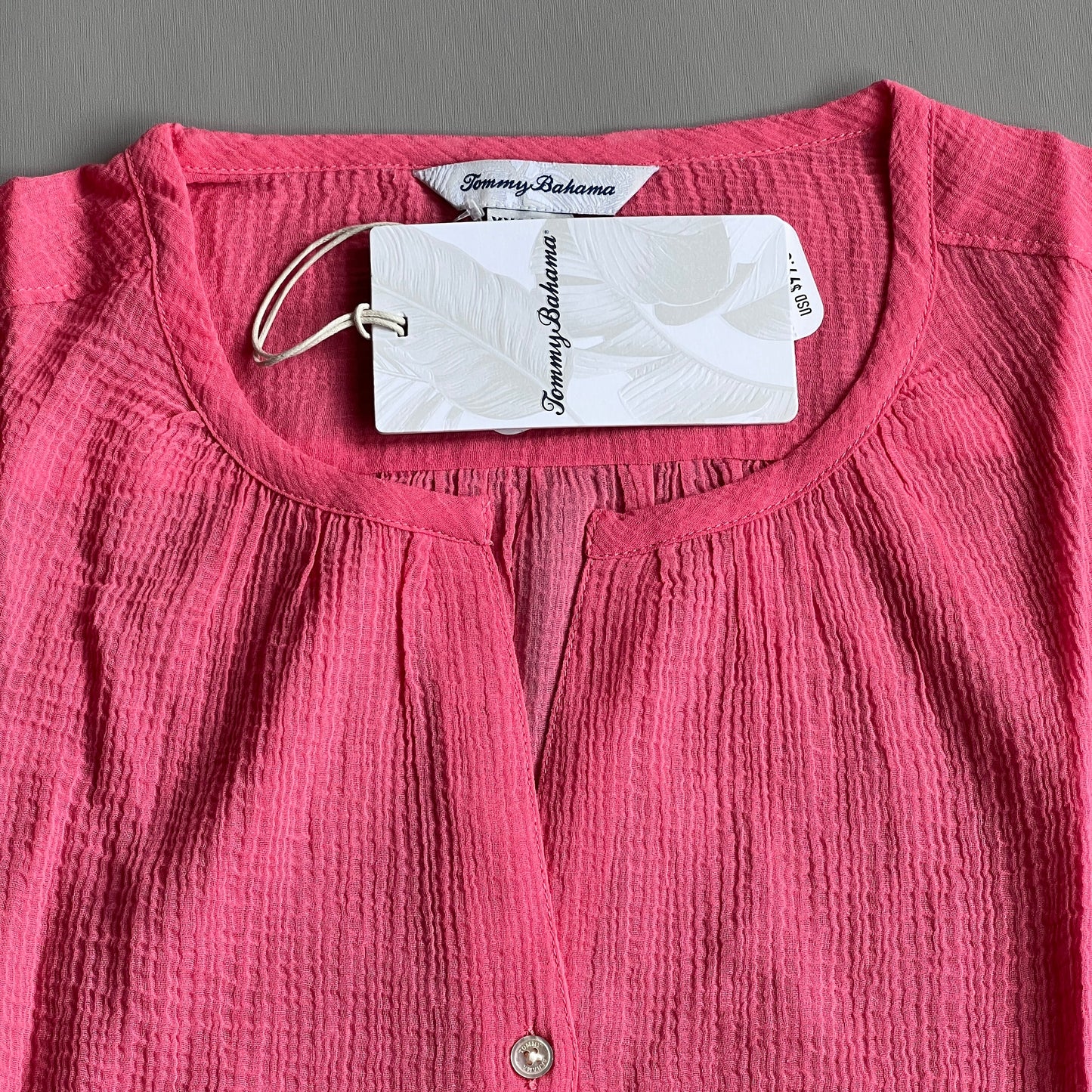 TOMMY BAHAMA Women's Lana Bay Gauze Top 3/4 Sleeve Tutti Frutti Size XS (New)