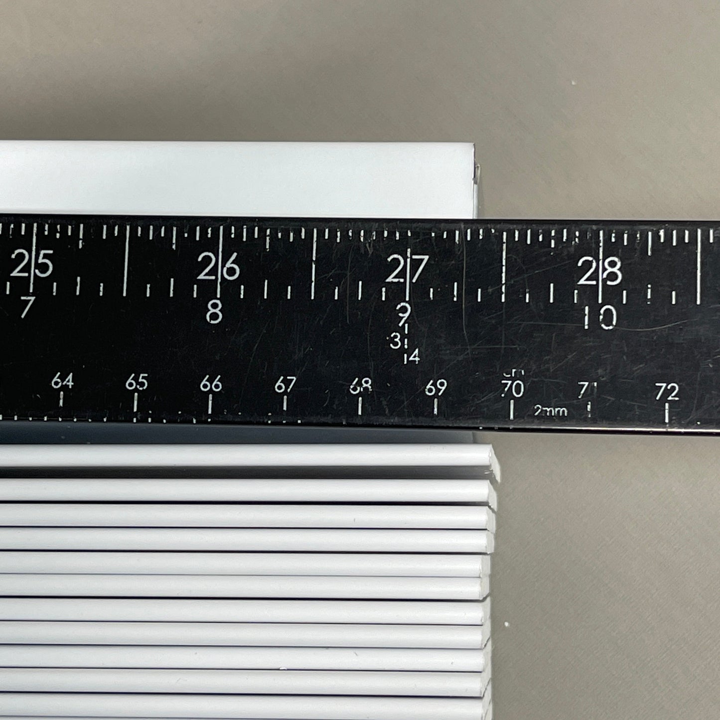 2-PACK! ILM 2" Faux Wood Blinds 28" W (27.5" actual) x 60" L White (New)
