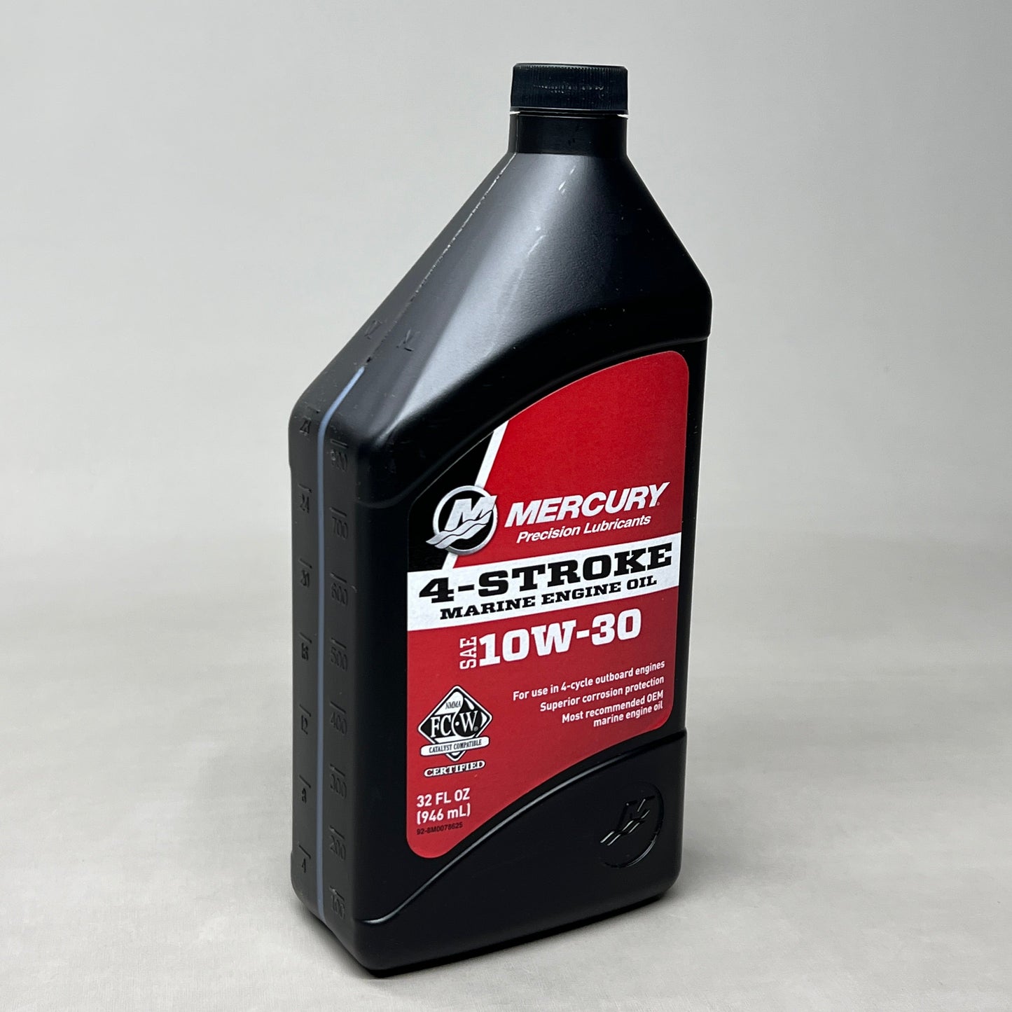 MERCURY (6 PACK) 4-Stroke Marine Engine Oil Sz 32 fl oz 10w-30 92-8M0078625