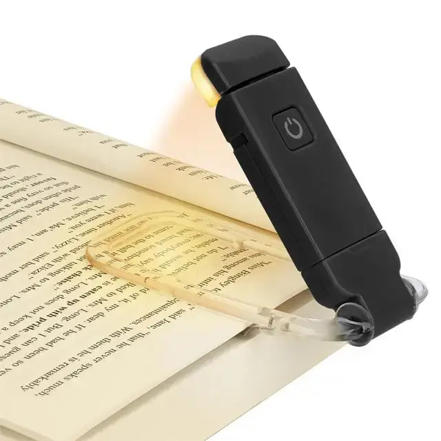 LED Rechargeable Book Light - USB Clip-On Reading Light with Eye Protection